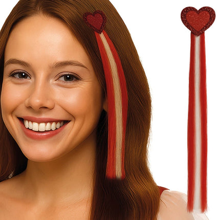 Haarextensie Hart 40 cm van Fiestas Guirca koop je bij Partywinkel