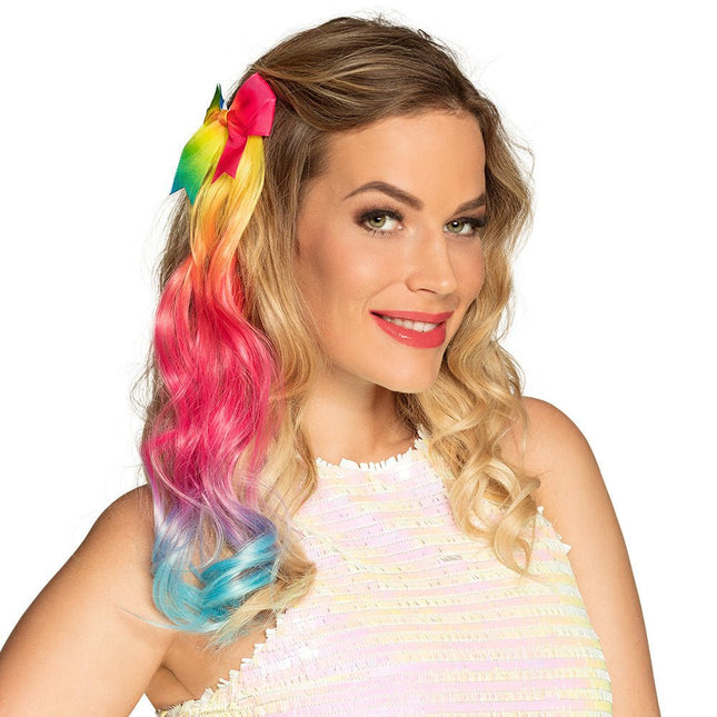 Hairextension Regenboog van Boland koop je bij Partywinkel