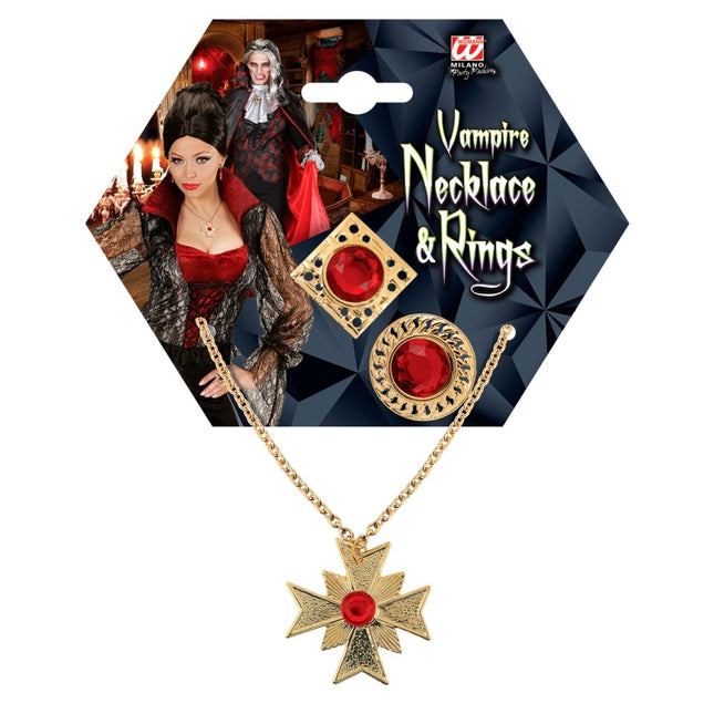 Halloween Accessoireset Rood Goud 3 delig van Widmann koop je bij Partywinkel