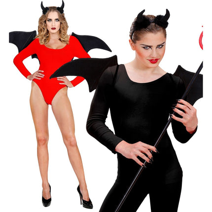 Halloween Accessoireset Zwart Duivel van Widmann koop je bij Partywinkel