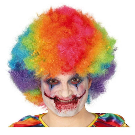 Halloween Afro Pruik Meerkleurig van Fiestas Guirca koop je bij Partywinkel