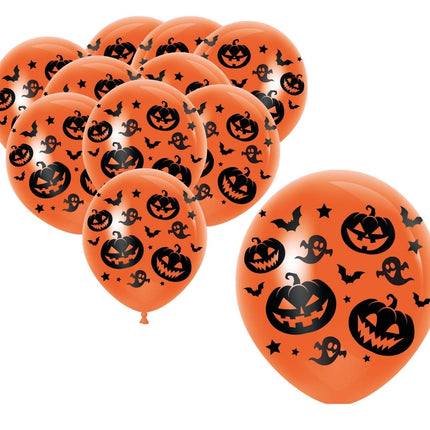 Halloween Ballonnen Oranje 30cm 10st van Fiestas Guirca koop je bij Partywinkel