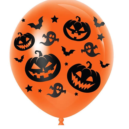 Halloween Ballonnen Oranje 30cm 10st van Fiestas Guirca koop je bij Partywinkel