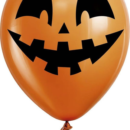 Halloween Ballonnen Oranje Pompoen 30cm 10st van Fiestas Guirca koop je bij Partywinkel