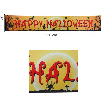 Halloween Banner Happy Halloween 2,9m van Fiestas Guirca koop je bij Partywinkel