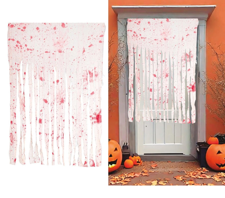 Halloween Bloederig Gordijn 1,5m van Fiestas Guirca koop je bij Partywinkel
