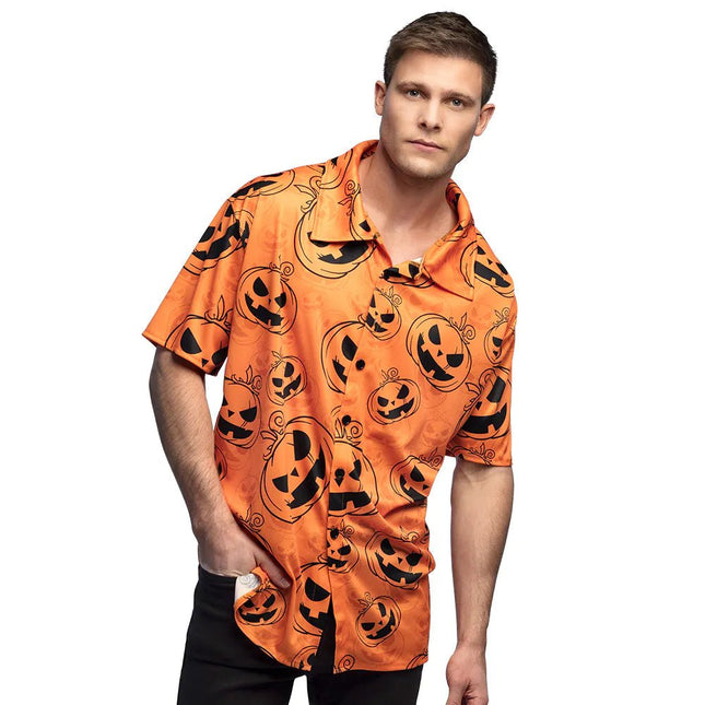 Halloween Blouse Heren Pompoen van Boland koop je bij Partywinkel