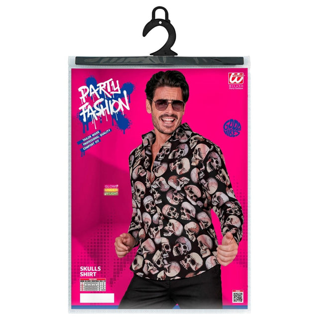 Halloween Blouse Heren Schedel van Widmann koop je bij Partywinkel