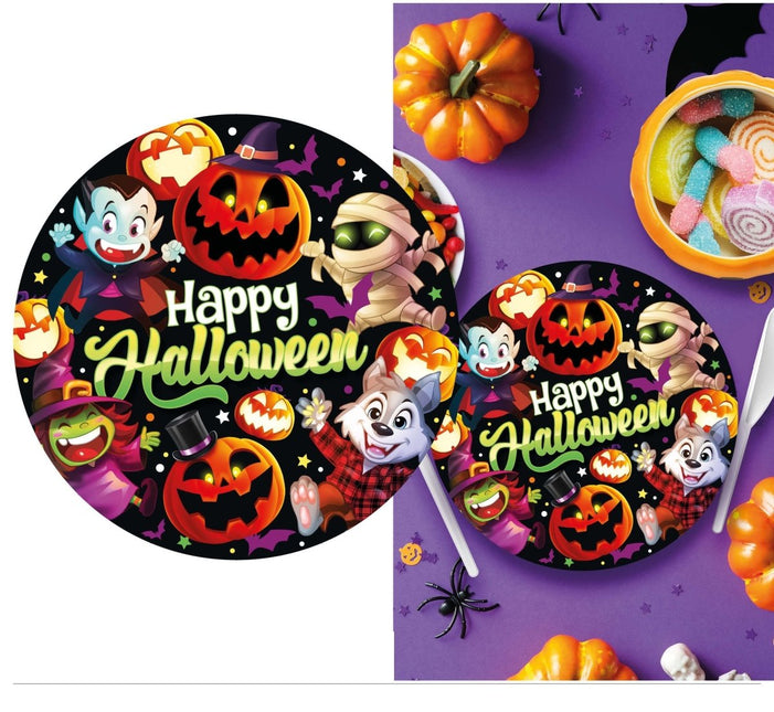 Halloween Borden 23cm 6st van Fiestas Guirca koop je bij Partywinkel