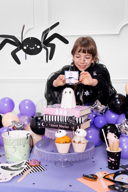 Halloween Borden Doodshoofd 27cm 6st van Partydeco koop je bij Partywinkel