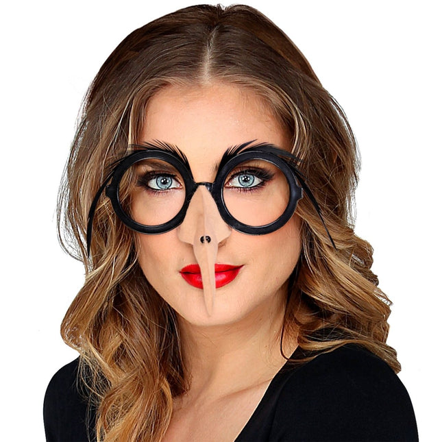 Halloween Bril Met Heksenneus van Widmann koop je bij Partywinkel