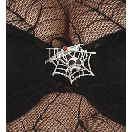 Halloween Broche Spinnenweb van Widmann koop je bij Partywinkel