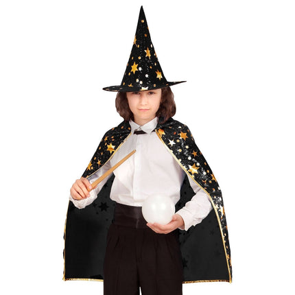 Halloween Cape Kind Met Steren van Widmann koop je bij Partywinkel