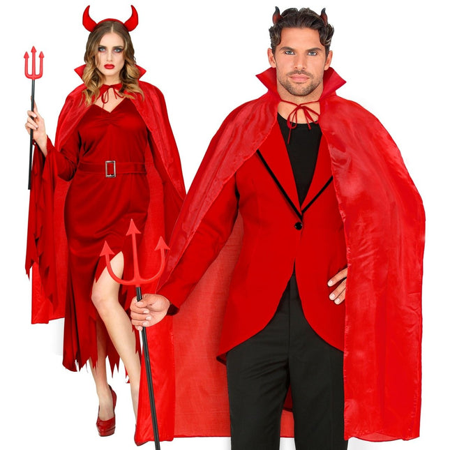 Halloween Cape Rood Kind 1,3m van Widmann koop je bij Partywinkel