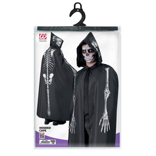 Halloween Cape Skelet 1,5m van Widmann koop je bij Partywinkel