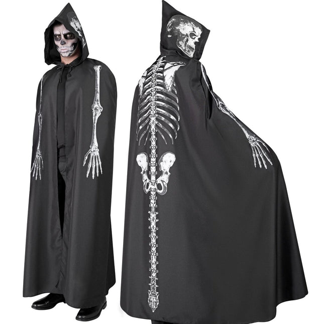 Halloween Cape Skelet 1,5m van Widmann koop je bij Partywinkel