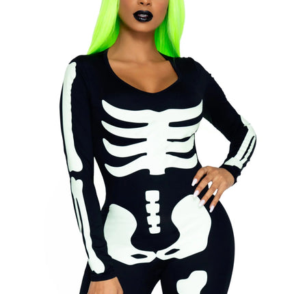Halloween Catsuit Dames Glow In The Dark Leg Avenue van Leg Avenue koop je bij Partywinkel