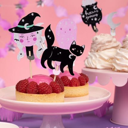 Halloween Cupcake Toppers 14cm 6st van Partydeco koop je bij Partywinkel