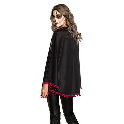 Halloween Day Of The Dead Poncho van Boland koop je bij Partywinkel