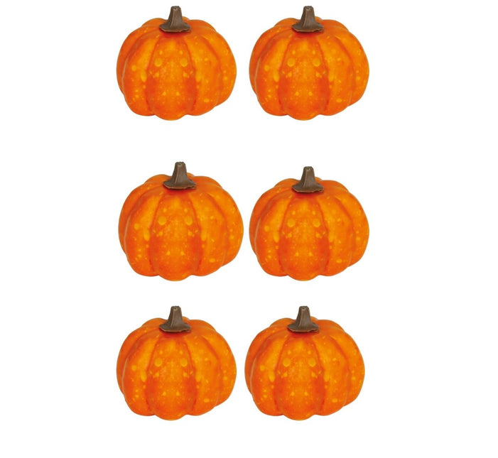 Halloween Decoratie Pompoenen 3,5cm 6 delig van Fiestas Guirca koop je bij Partywinkel