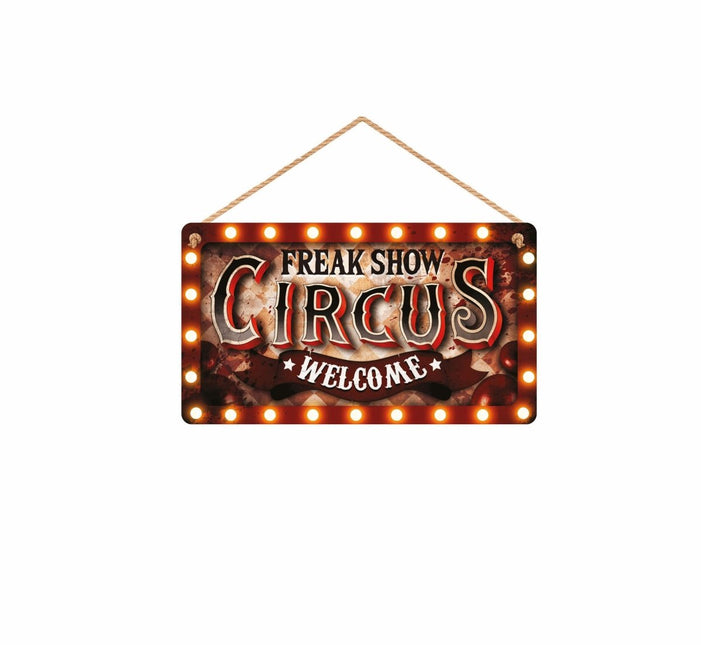Halloween Deurbord Freak Show 35cm van Fiestas Guirca koop je bij Partywinkel