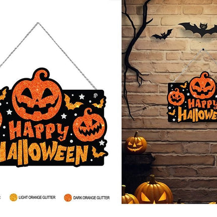 Halloween Deurbord Glitter 37cm van Fiestas Guirca koop je bij Partywinkel