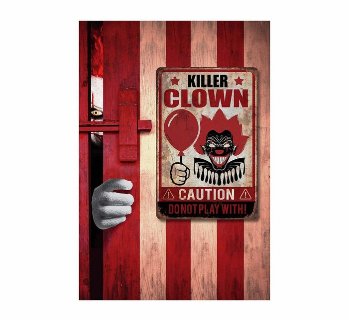 Halloween Deurbord Killer Clown 36cm van Fiestas Guirca koop je bij Partywinkel