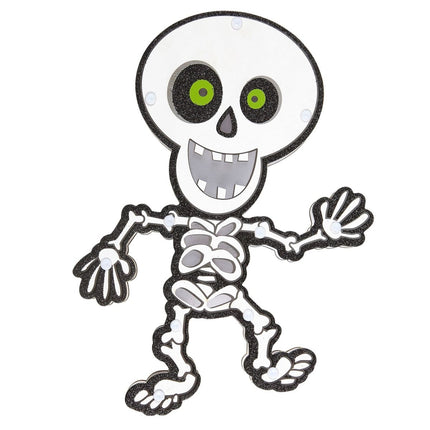 Halloween Deurbord Skelet Met Licht van Widmann koop je bij Partywinkel