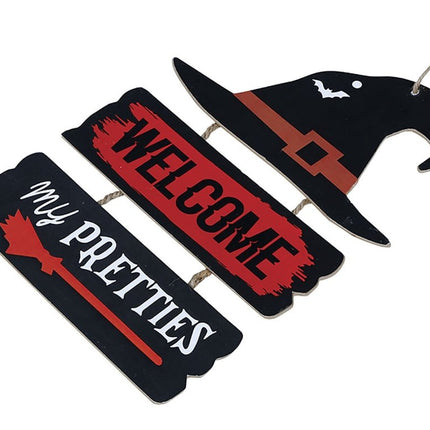 Halloween Deurbord Welcome 32cm van Fiestas Guirca koop je bij Partywinkel