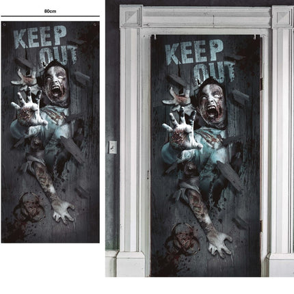 Halloween Deurposter Zombie 180cm x 80cm van Fiestas Guirca koop je bij Partywinkel