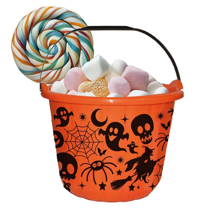 Halloween Emmer Oranje 18cm van Fiestas Guirca koop je bij Partywinkel
