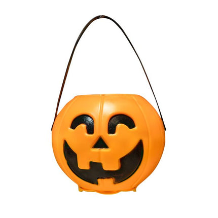 Halloween Emmer Zwart Oranje Pompoen Met Licht En Geluid van Riethmueller koop je bij Partywinkel