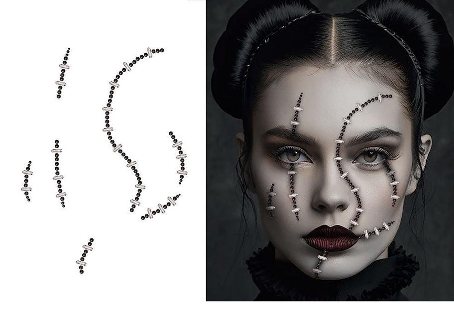 Halloween Gezicht Stickers Littekens van Fiestas Guirca koop je bij Partywinkel