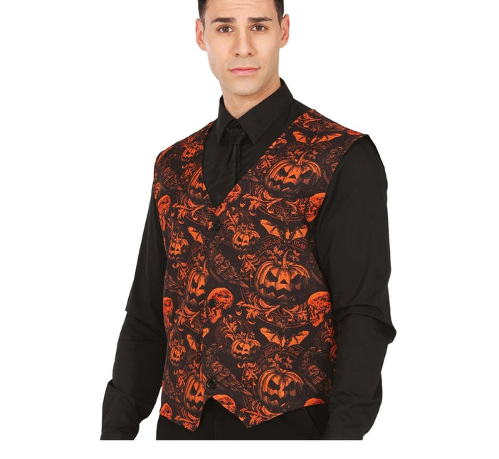 Halloween Gilet Heren Pompoenen van Fiestas Guirca koop je bij Partywinkel