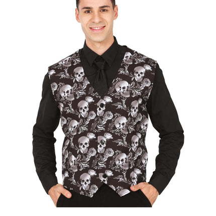 Halloween Gilet Heren Schedels van Fiestas Guirca koop je bij Partywinkel