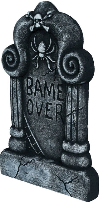 Halloween Grafsteen Grijs Game Over 42cm van Fiestas Guirca koop je bij Partywinkel