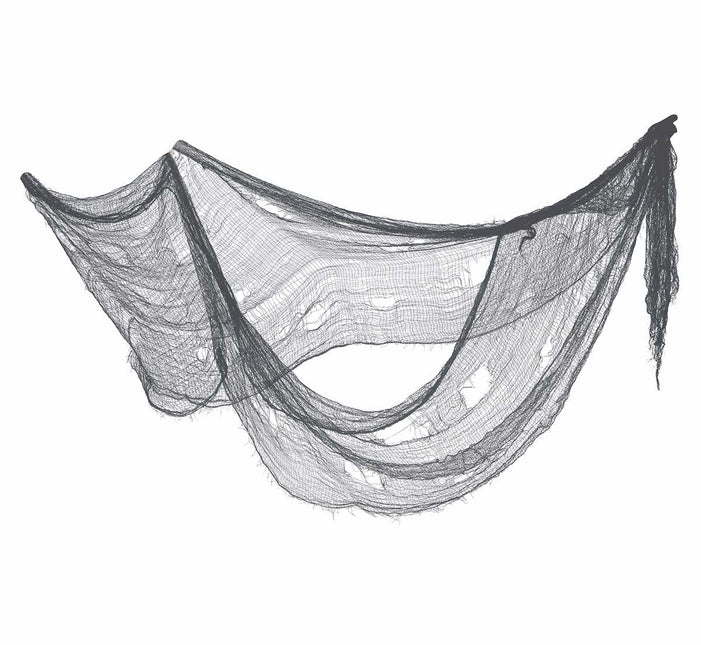 Halloween Grijze Gordijnen Stof 2,28m van Fiestas Guirca koop je bij Partywinkel