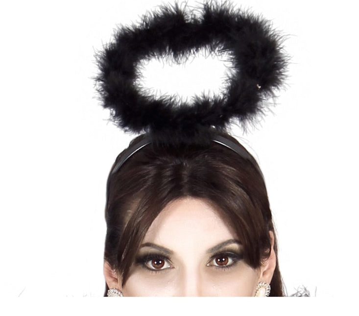 Halloween Haarband Engel Zwart van Fiestas Guirca koop je bij Partywinkel