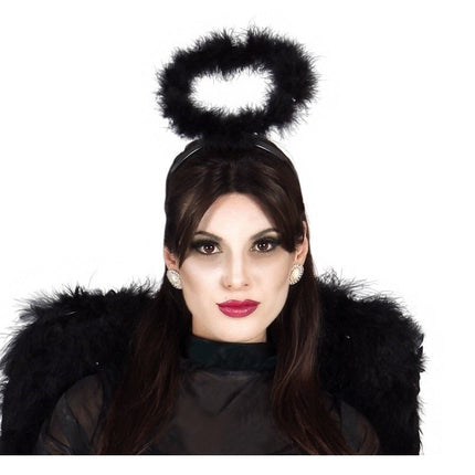 Halloween Haarband Engel Zwart van Fiestas Guirca koop je bij Partywinkel