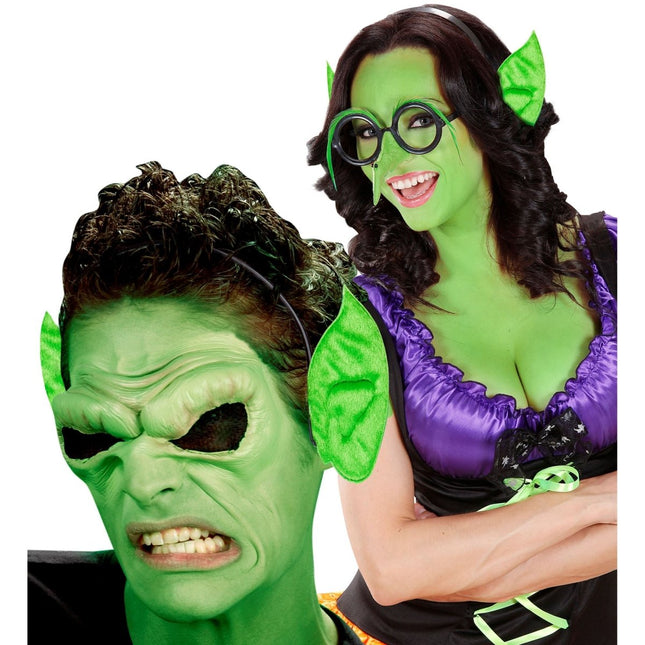Halloween Haarband Groen Oren van Widmann koop je bij Partywinkel