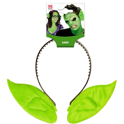 Halloween Haarband Groen Oren van Widmann koop je bij Partywinkel