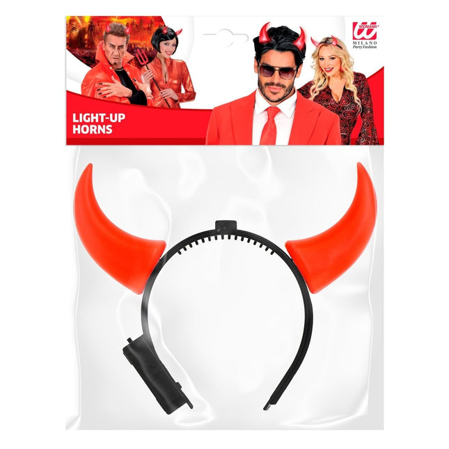 Halloween Haarband Rood Zwart Duivel van Widmann koop je bij Partywinkel