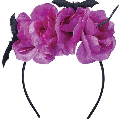Halloween Haarband Vleermuis Bloemen van Fiestas Guirca koop je bij Partywinkel