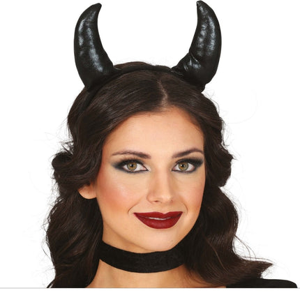 Halloween Haarband Zwart Demon van Fiestas Guirca koop je bij Partywinkel