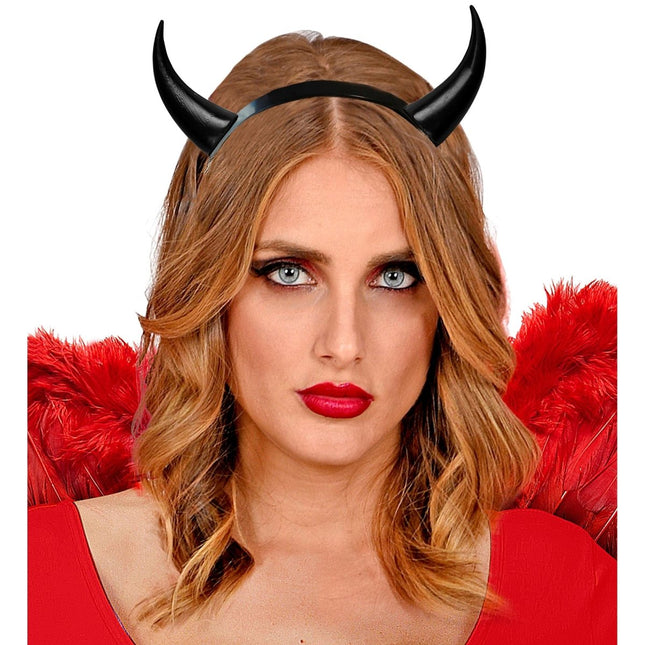 Halloween Haarband Zwart Duivel Plastic van Widmann koop je bij Partywinkel