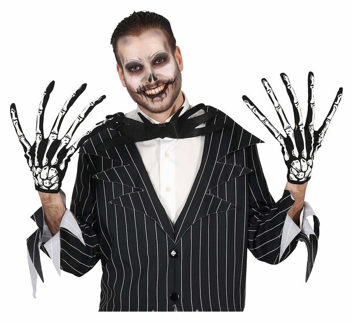 Halloween Handschoenen Skelet Vingers van Fiestas Guirca koop je bij Partywinkel