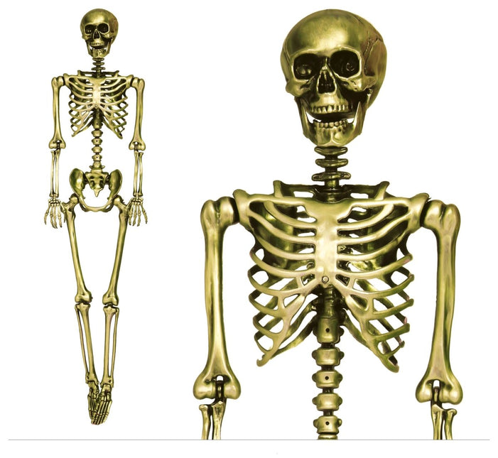 Halloween Goud Skelet 1,6m van Fiestas Guirca koop je bij Partywinkel