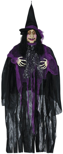 Halloween Pop Heks Met Licht En Geluid 1,2m van Fiestas Guirca koop je bij Partywinkel