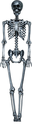 Halloween Hangdecoratie Zilver Skelet 90cm van Fiestas Guirca koop je bij Partywinkel