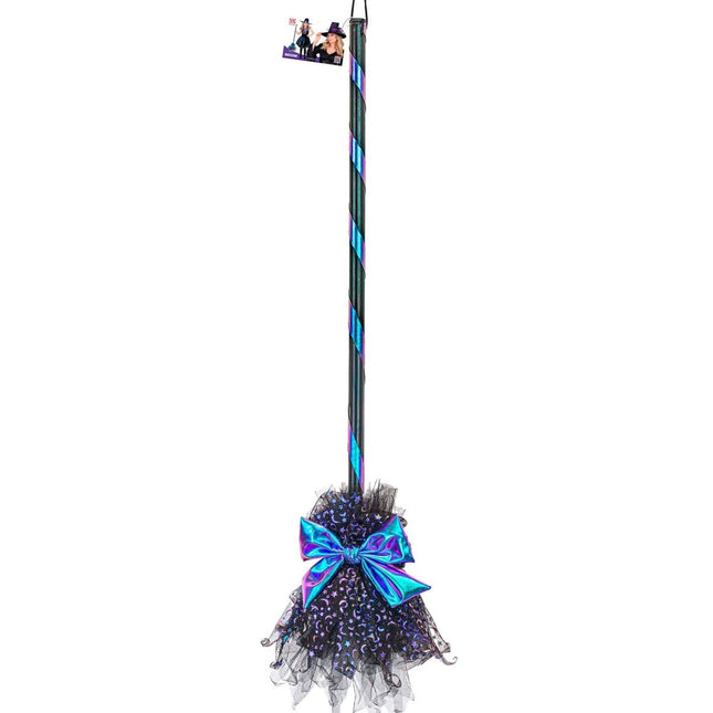 Halloween Heksenbezem Sterren En Maan 85cm van Widmann koop je bij Partywinkel